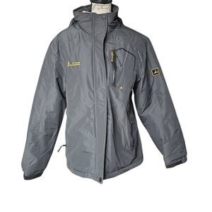 Moerdeng Women's Size Large Black Fur Lined Waterproof Winter Zip-Up Coat